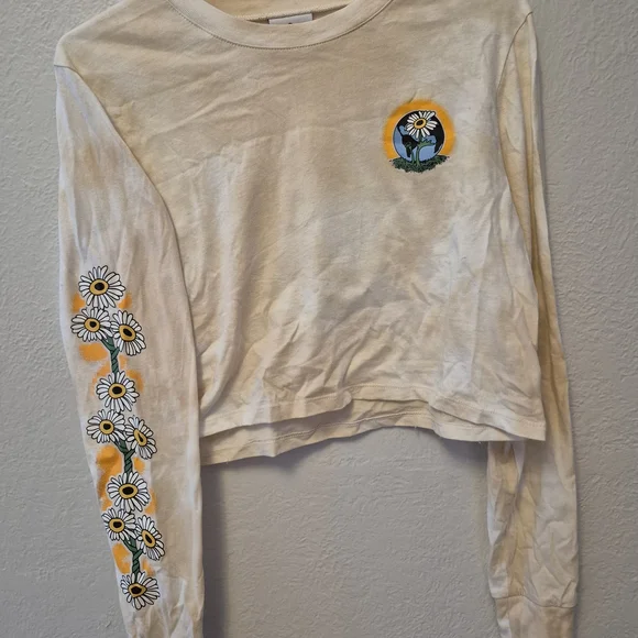Empyre Kode Grow Peace Tie Dye Long Sleeve Crop T-Shirt - Picture 3 of 3